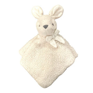 Little Miracles Bunny Rabbit Lovey Plush Security Blanket Cream NO TAGS 14"